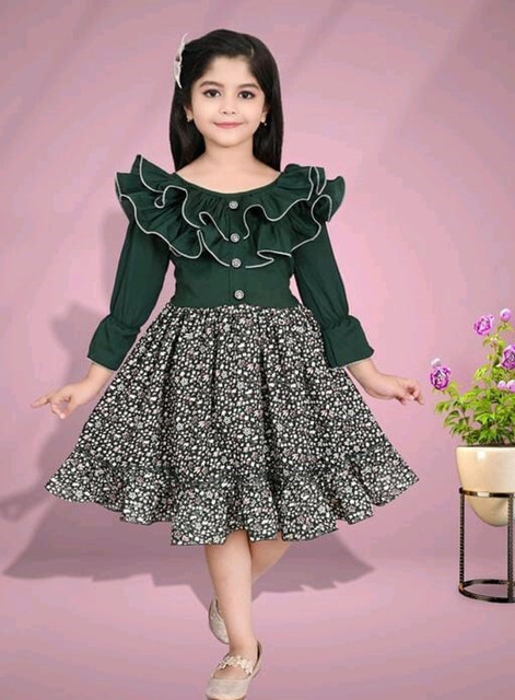 Sajjat Dresses Girls Midi/Knee Length Casual Dress
