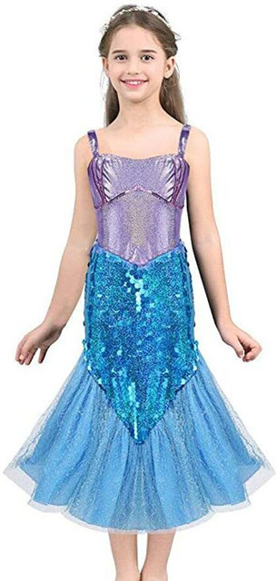 OJASFASHION Mermaid Tail Dress Kids Costume Wear Price in India