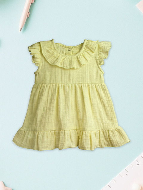 Flower Girl Little Girls Linen Dresses Buy Kidbea Flutter Sleeve Linen  A-Line Dress Dresses For