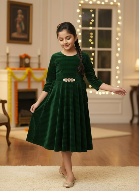 ITC FASHION Baby Girls Calf Length Party Dress Price in India - Buy ITC  FASHION Baby Girls Calf Length Party Dress online at Flipkart.com
