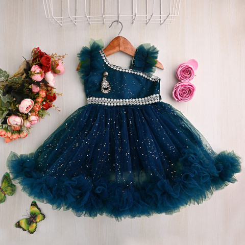 baby girl navy blue dress MQTIME main image 0