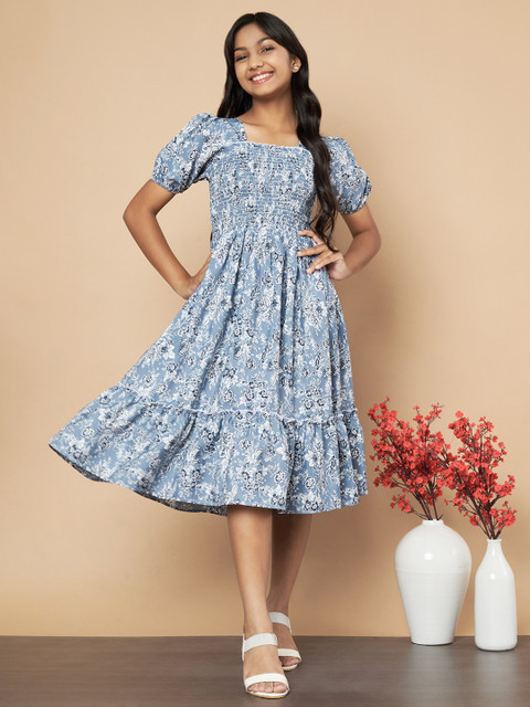sachin and babi light blue dress Knee Length Dresses main image 1