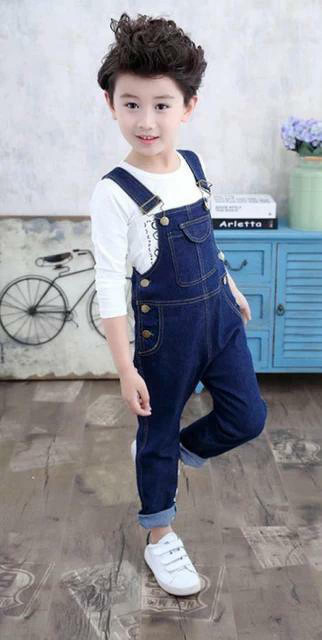 Mysha clothing Dungaree For Boys Casual Solid Denim