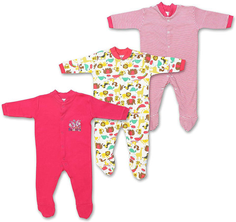 MM IMPEX Romper For Baby Boys Baby Girls Casual Striped, Printed Cotton  Blend, Hosiery