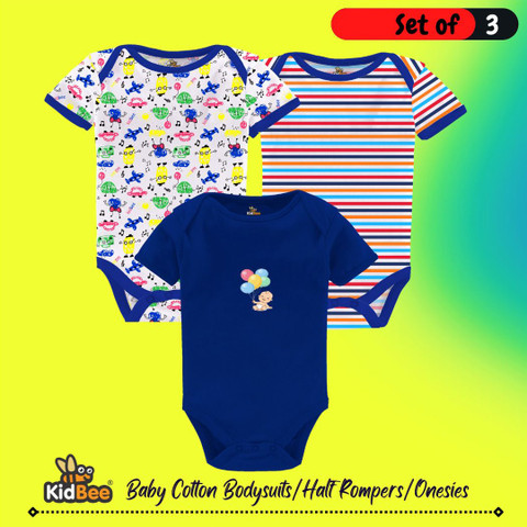 KidBee Romper For Baby Boys Baby Girls Casual Printed Pure