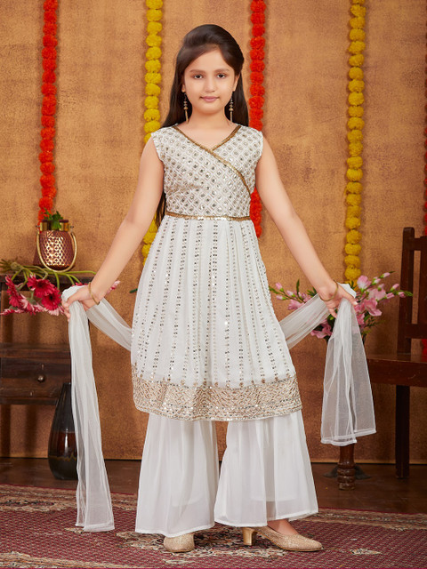 Tasrika Girls Festive Party Kurta and Sharara Set