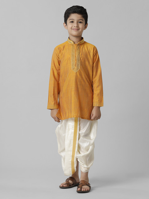 Ramraj Cotton Boys Festive Party Kurta and Dhoti Pant Set