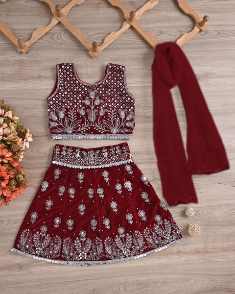 IFA FASHION Baby Girls Lehenga Choli Ethnic Wear Embellished Lehenga Choli