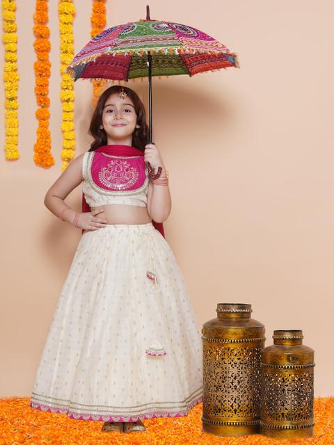 Bitiya By Bhama Girls Lehenga Choli Ethnic Wear Printed Lehenga Choli