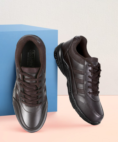 action Boys Girls Lace School Shoes