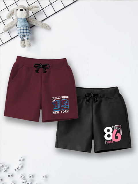 JumboTrend Short For Boys Casual Printed, Solid Cotton Blend Price