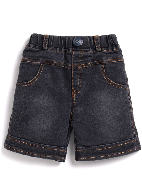 WOLF KING Short For Boys Casual Self Design Denim Price in India
