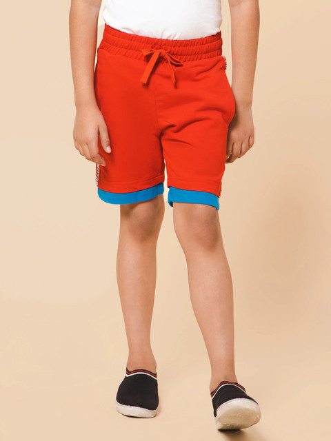 Alan Jones Short For Boys Casual Printed Cotton Blend