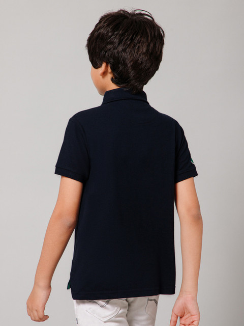 Alan Jones Boys Printed Cotton Blend Regular T Shirt