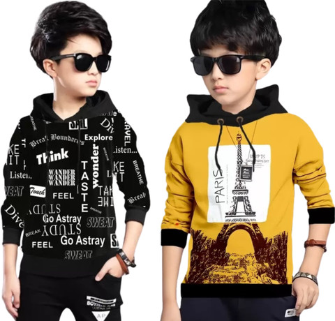 Ticoss Boys Printed Cotton Blend Regular T Shirt