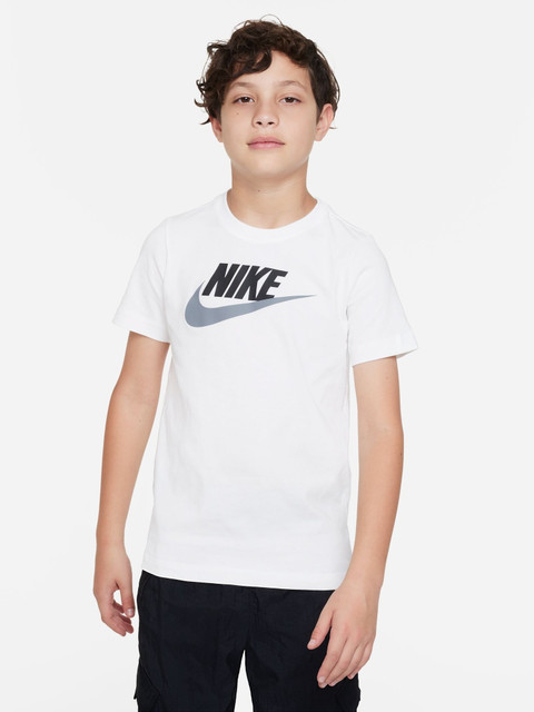 NIKE Boys Solid Pure Cotton Regular T Shirt