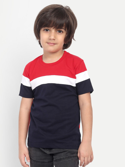 Billion Boys Colorblock Pure Cotton Regular T Shirt
