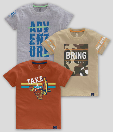 Flipkart.com | Codez Boys Printed Cotton Blend Regular T