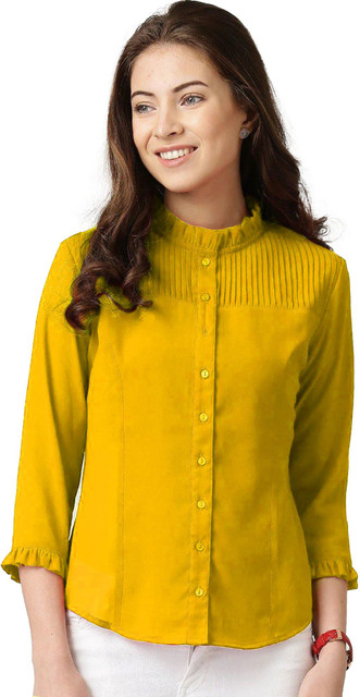 oriexfabb Girls Casual Polycotton Shirt Style Top Price in India