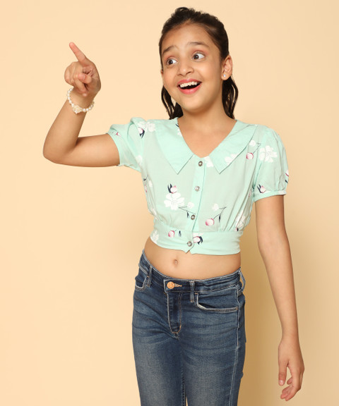 Kids Cave Girls Casual Rayon Crop Top Price in India - Buy Kids Cave Girls  Casual Rayon Crop Top online at Flipkart.com