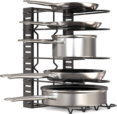 Axmon Utensil Kitchen Rack Iron [HEAVY DUTY Pan Pot organizer