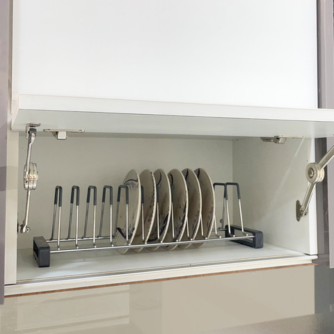 SMART SLIDE Dish Drainer Kitchen Rack Steel Stainless Steel Thali Dish  Stand/Plate Stand for Modular Kitchen Coated