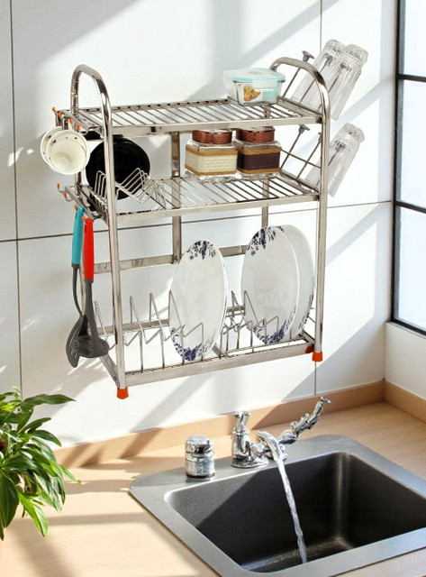 Amol Utensil Kitchen Rack Steel Premium Stainless steel Dish