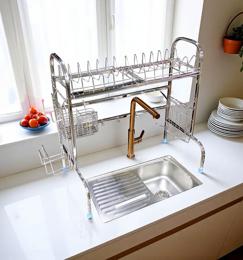 Amol Utensil Kitchen Rack Steel Premium Stainless Steel Sink