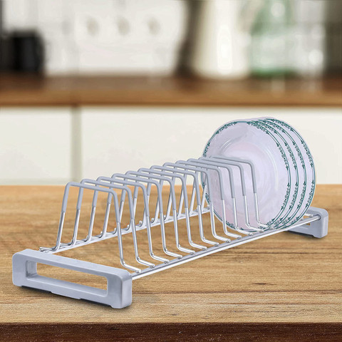 Plantex Utensil Kitchen Rack Steel Stainless Steel Saucer Stand
