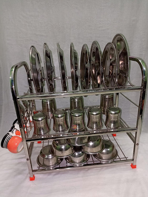 Kitchenify Utensil Kitchen Rack Steel Stainless Steel Layer