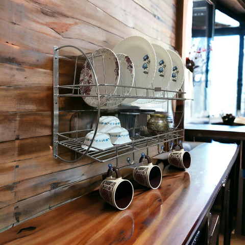 kinglet Plate Kitchen Rack Steel Stainless Steel Multipurpose