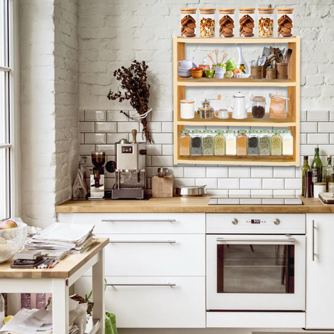 MEENA ENTERPRISES Utensil Kitchen Rack Wood Multipurpose Wooden Kitchen  Spice Rack,Masala,organizer stand for kitchen