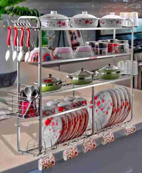 AVAIL Utensil Kitchen Rack Steel Shelves Dish Rack Steel