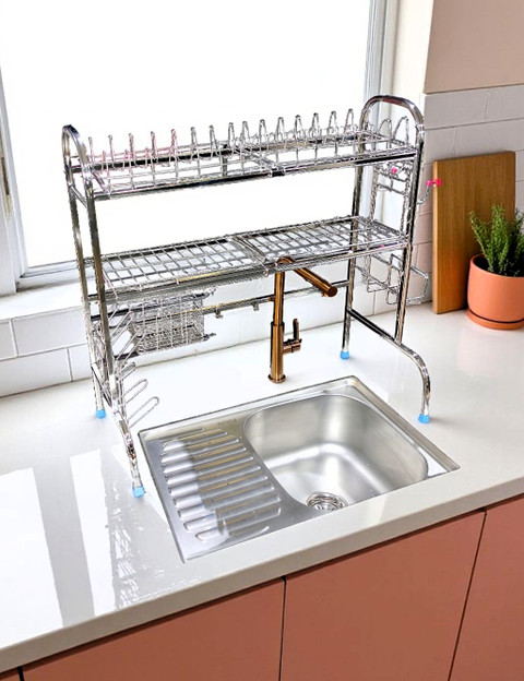 Amol Utensil Kitchen Rack Steel Premium Stainless Steel Sink