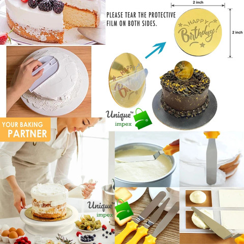 Unique Impex cake baking tools combo set with mould cake making