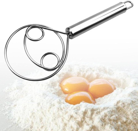 RBGIIT Manual Bread Whisk Non-Slip Dough Mixer Hand Tool for Bread