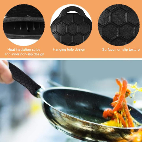 Silicone Anti Scald Pot Handle Grip Cover Anti Slip Heat Resistant Pot Clip Holder Sleeve For Frying Cast Iron Skillet Pan From Homemarket8, $21.71