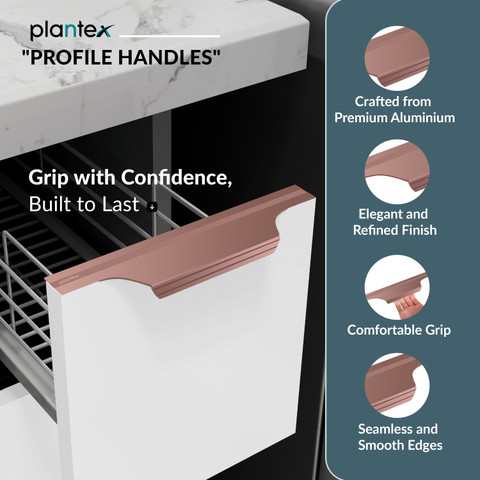 Plantex 8 Inch Pull Handle for Modular Kitchen Cabinet/Drawers