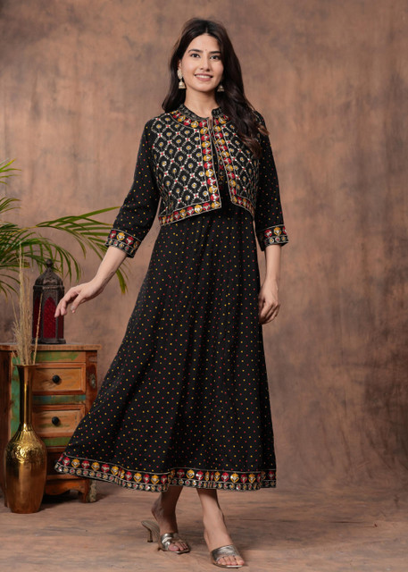 Saronge Women Embroidered Ethnic Dress Kurta - Buy Saronge Women Embroidered  Ethnic Dress Kurta Online at Best Prices in India | Flipkart.com
