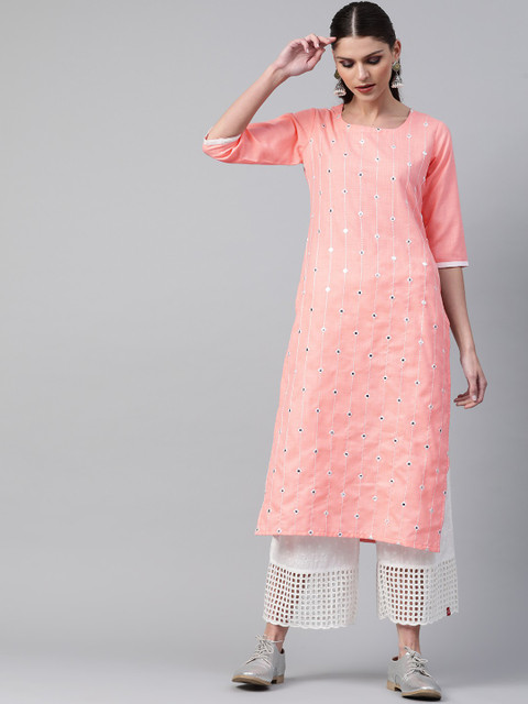 LIBAS Women Embellished Straight Kurta Buy LIBAS Women