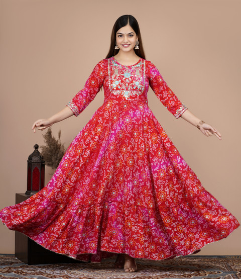 Anarkali Kurta Flipkart Cotton Frock Designer Anarkali Cotton