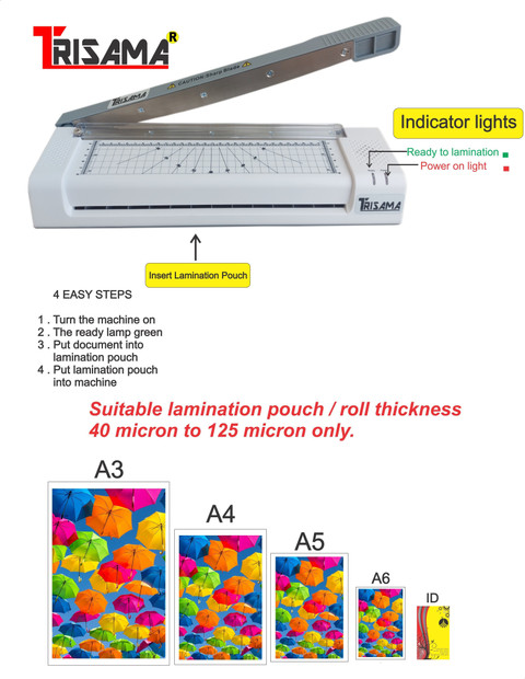 TRISAMA A3  A4 size LAmination Machine Multifunction ( Laminator