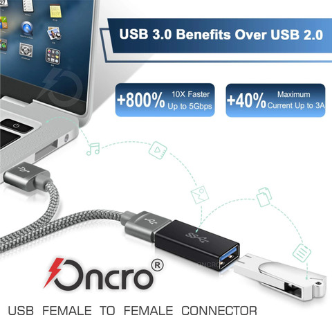 USB 2.0 Type A Female To Female Coupler Adapter - Extend Or Connect Cables