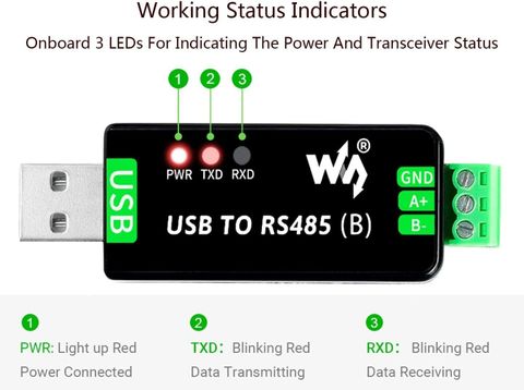 VOOCME Waveshare Industrial USB to RS485 Bidirectional Converter ...