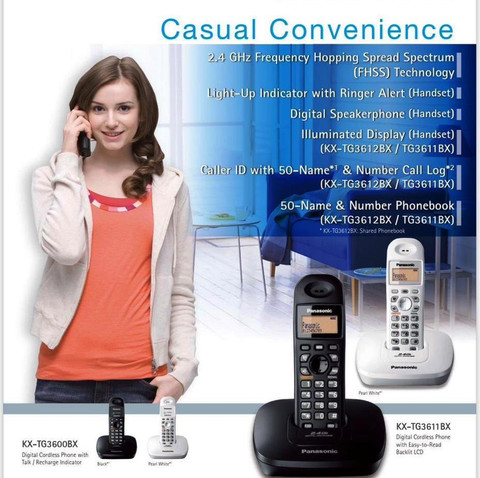 Panasonic Cordless Phone Buy Panasonic Panasonic KX-TG3611SXB