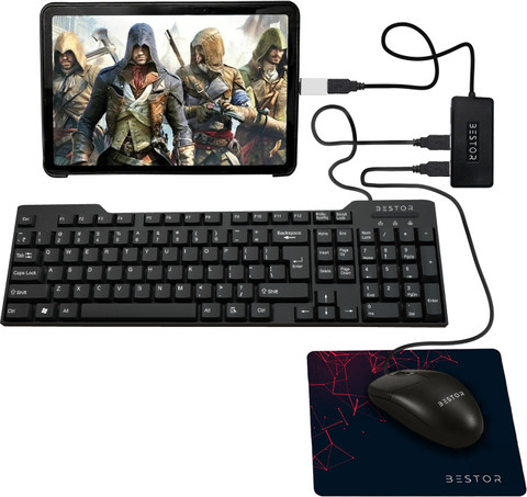 Bestor Set of Combo,USB Wired Keyboard,Wire Mouse,Mouse Pad