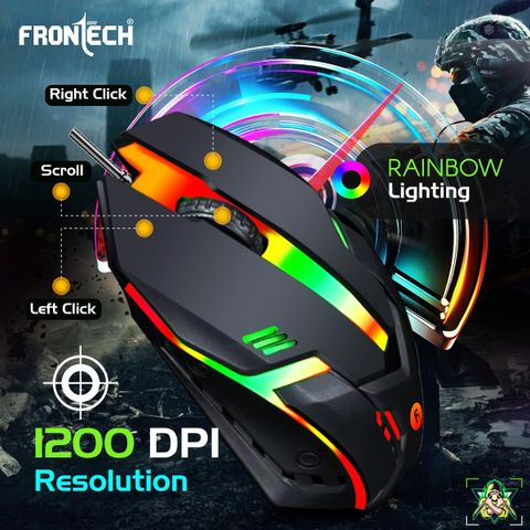 Frontech Neo Ranger 3-in-1 Gaming Combo âRGB LED Keyboard, 1200 DPI Mouse & Mouse Pad Combo Set (Multicolor) - Image 7