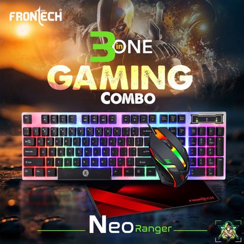 Frontech Neo Ranger 3-in-1 Gaming Combo âRGB LED Keyboard, 1200 DPI Mouse & Mouse Pad Combo Set (Multicolor) - Image 6
