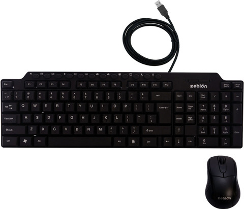 zebion Viking Wired Keyboard + Wired Optical Mouse Combo Set Price
