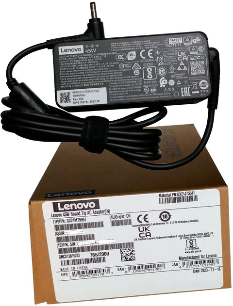 Lenovo 45V Round Tip AC ADLX45DLC3A P/N:GX21M75594 20 W Adapter